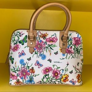 White Floral Purse